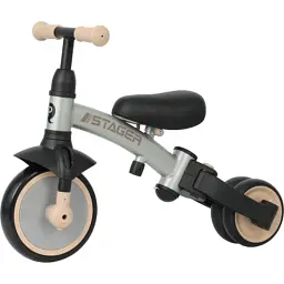 Дитячий велосипед Qplay Stager 3 в 1 з ручкою, біговел, Silver (T80STAGERSilver) - мініатюра 3