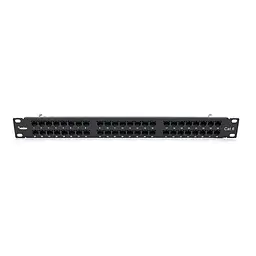 Патч-панель Merlion 48 портів UTP DUAL кат 6 19" 1U неекранована чорна Q10 (73-00879) - мініатюра 1