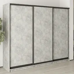Шафа-купе тридверна MebelStar Уні BG 3ДСП 250x45x210 см Бетон (MBS-7929)