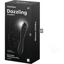 Скляний дилдо Satisfyer Dazzling Crystal 1 (Black) - мініатюра 5