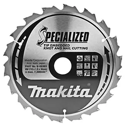 Диск пиляльний по дереву 210х30 мм 18T Makita Makblade Plus B-09363