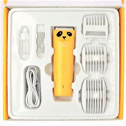Машинка для стрижки дітей MiJia lusn Mute, Baby Electric Hair Clipper Trimmer yellow - мініатюра 2