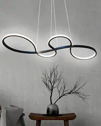 Підвісний світильник, люстра Goldlux 331090 Salsa LED 1x38W 4000K 5800Lm IP20 чорний - мініатюра 2