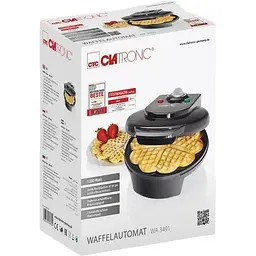 Вафельниця Clatronic WA 3491 Black 1200Вт з індикатором нагріву - мініатюра 4