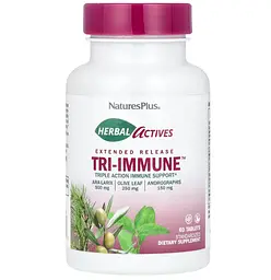 Трав'яний комплекс для імунітету, Tri-Immune, Herbal Actives, 60 таблеток тривалого Nature's Plus vit0003380