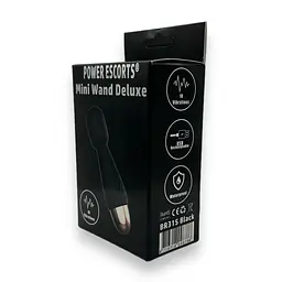 Вібромасажер Power Escorts Mini Wand De Luxe 11.6 см (чорний) - мініатюра 7