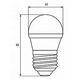 Лампочка EUROELECTRIC LED G45 5W E27 4000K 220V (LED-G45-05274(EE)) - мініатюра 3