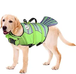 Рятувальний жилет для собак Derby Fish Design Green
