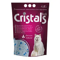 наповнювач силикагелевий Cristals Fresh з лавандою 4.8л
