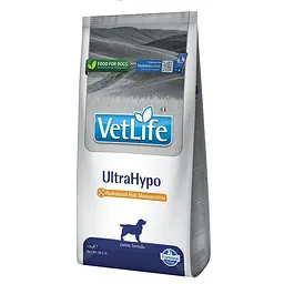 Сухий лікувальний корм для собак Farmina Vet Life ULTRAHYPO дієт. харчування, для зменшення непереносимості інгредієнтів та поживних речовин, 12 кг