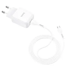 Адаптер мережевий HOCO Micro USB cable Vigour N2 білий