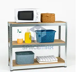 Стелаж металевий 80×80×30 оцинкований самозбірний SPACEMAX