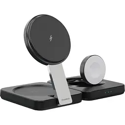 Бездротовий зарядний пристрій Choetech T636-F Qi2 3in1 Foldable Magsafe Wireless Charger Black [127160] - мініатюра 2