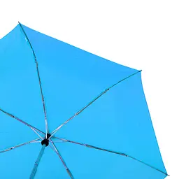 Жіноча складана парасолька повний автомат Happy Rain 96 см блакитна - мініатюра 3