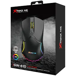 Мишка Xtrike Me GW-610, ігрова бездротова 8000dpi., 7кн., RGB, чорна - мініатюра 5