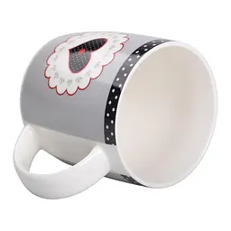 Чашка порцелянова I love you 400 мл, сірий з чорим Liling Rongxiang Ceramic RX-N240147G - мініатюра 13