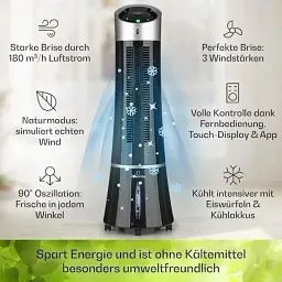 Мобільний кондиціонер-вентилятор Klarstein Skyscraper Ice Smart 4-в-1 (10040205) Б/в - мініатюра 2