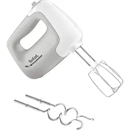 Ручний міксер Tefal Prep`Mix HT450B38, 450 Вт 5 налаштувань швидкості, Turbo, білий | сірий