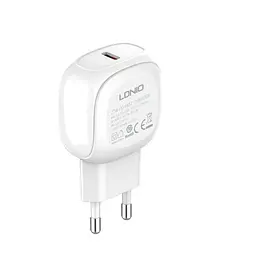 Мережевий зарядний пристрій Ldnio A1206C Type-C PD 27W білий + кабель Type-C to Lightning - мініатюра 5