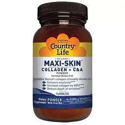 Колаген + Вітаміни С&А у порошку Country Life Maxi-Skin 78 г