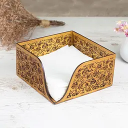 Дерев'яна серветниця VANZA ROSES oak - M (17.5 см) - мініатюра 7