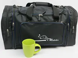 Спортивна сумка Wallaby 365 з розширенням 40/50 л 54(66)x25x30 см Чорна - мініатюра 2