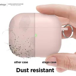 Чохол Elago Liquid Hybrid Case with Keychain Lovely Pink for AirPods 3rd Gen рожевий (EAP3RH-HANG-LPK) - мініатюра 4