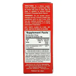 Вітамін D3 Nature's Plus Vitamin D3 Liquid Drops Animal Parade для дітей зі смаком апельсина 400 МО 10 мл краплі - мініатюра 3