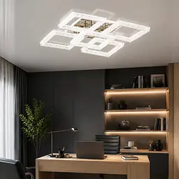 Світлодіодна люстра Splendid Ray LS/5B LED (CH), білий, хром, 90 Вт, від 11-18 м²