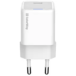 Зарядний пристрій ColorWay C101C GaN Mini 20 Вт PD PPS USB-C білий (CW-CHS059PD-WT) - мініатюра 4