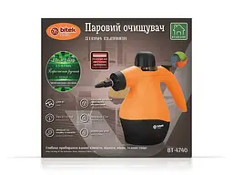 Пароочисник з функцією відпарювача на 360 мл ручний багатофункціональний парогенератор парова праска 2200Вт 5 насадок BITEK BT-4740 - мініатюра 7