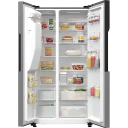 Холодильник Gorenje SBS 179х70х92 см 2 двері 376(190) л А++ NF+ Інв. диспенсер генератор льоду Зовн. Диспл нерж - мініатюра 9