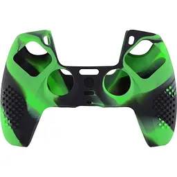 Чохол на геймпад Silicone Case для Sony DualSense Black/Green [125874] - мініатюра 2