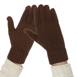 Рукавички для сенсорних екранів з плетінням ArmorStandart Rope Brown (ARM59880) - мініатюра 2