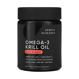 Омега-3 риб'ячий жир Sport Research Krill Oil 1000 мг 60 софтгелів