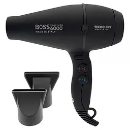 Фен стайлер Tecnodry Boss 6000 2500W концентратор 2 швидкості 4 температурні режиму Чорний 2500Вт - мініатюра 7