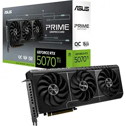 Відеокарта GeForce RTX 5070 Ti ASUS PRIME OC 16Gb GDDR7 256-bit HDMI/3xDP 2527/28000 MHz 16-pin (PRIME-RTX5070TI-O16G)