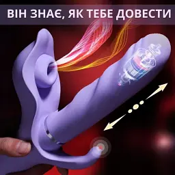Вібратор I’MCUM DeepWave 3 в 1 з телескопічними рухами, всмоктуванням та анальною стимуляцією (IM-ZDB371) - мініатюра 7