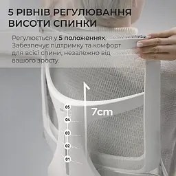 Ігрове крісло Sihoo DORO S100 Mesh White (S100-M302) - мініатюра 9