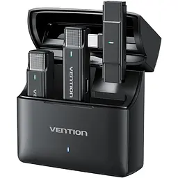Бездротовий подвійний петличний мікрофон Vention USB-C 2-Pack Wireless Lavalier with Charging Case - мініатюра 2