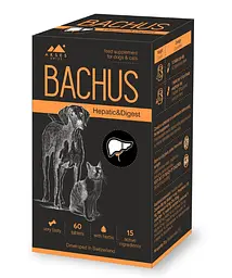 Вітаміни для собак та котів Bachus Hepatic&Digest для печінки та травної системи ЦІНА ЗА 1 ТАБЛЕТКУ