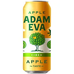 Сидр легкий солодкий газований білий Adam & Eva Apple Taste 4.7% 0.5 л з/б