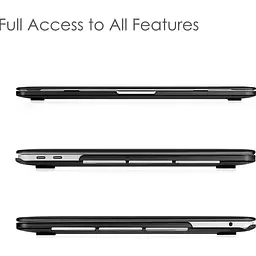 Пластикова накладка HardShell Crystal Case для Apple MacBook Pro 13.3` A1706/A1708/A1989/A2159/A2289/A2251/A2338 Black [105798] - мініатюра 5