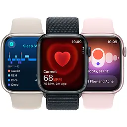Смарт-годинник Apple Watch Series 9 GPS 45 mm Midnight Aluminium Case with Midnight Sport Band - M/L Model A2980 (Grade C) Seller Refurbished - мініатюра 7