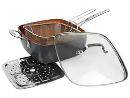 Каструля-пароварка-фритюрниця 3 в 1 S&T 80033 24х24см 3,5л