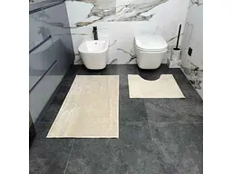 Набір для ванної DARIANA 57*100+57*50см молочний з вирізом абстракція