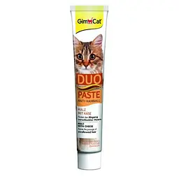 Паста для котів з чутливим травленням GimCat Duo Paste Anti-hairball malt with cheese мальт і сир, 50 г - мініатюра 2