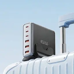 Зарядний пристрій Essager 3xUSB-C + 3xUSB-A 85W GaN black (EZC85W-SXB0G-Z) - мініатюра 9
