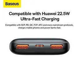 Зовнішній акумулятор Baseus Bipow Pro 10000mAh 20w з дисплеєм (PPBD040201) чорний - мініатюра 5