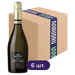 Вино ігристе Moinet Prosecco Spumante DOC біле брют 0.75 л х 6 шт.